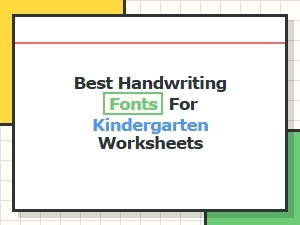 Clear Kindergarten Fonts for Easy Reading Worksheets