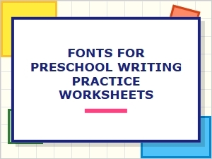 Whimsical Fonts for Preschool Writing Practice